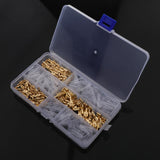 Maxbell 4x150 Sets 2.8mm 4.8mm 6.3mm Female Spade Crimp Terminals with Sleeves Gold