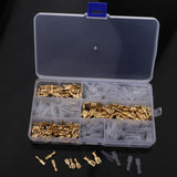 Maxbell 3x150 Sets 2.8mm 4.8mm 6.3mm Female Spade Crimp Terminals with Sleeves Gold