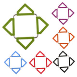 Maxbell 4xFoldable Hot Pan Pot Holder Stand Trivet Table Mat Pad Home Kitchen Purple