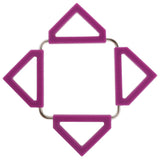 Maxbell 4xFoldable Hot Pan Pot Holder Stand Trivet Table Mat Pad Home Kitchen Purple