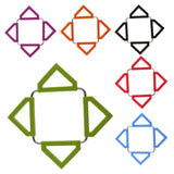 Maxbell 3xFoldable Hot Pan Pot Holder Stand Trivet Table Mat Pad Home Kitchen Purple