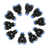 Maxbell 4xPush To Connect Fitting, Pneumatic Y Connector Air Hose Tube 10 Pcs PY-6