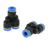 Maxbell 3xPush To Connect Fitting, Pneumatic Y Connector Air Hose Tube 10 Pcs PY-6