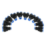 Maxbell 3xPush To Connect Fitting, Pneumatic Y Connector Air Hose Tube 10 Pcs PY-6