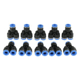 Maxbell 3xPush To Connect Fitting, Pneumatic Y Connector Air Hose Tube 10 Pcs PY-6