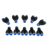 Maxbell 4xPush To Connect Fitting, Pneumatic Y Connector Air Hose Tube 10 Pcs PY-6