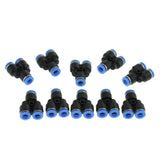 Maxbell 4xPush To Connect Fitting, Pneumatic Y Connector Air Hose Tube 10 Pcs PY-6