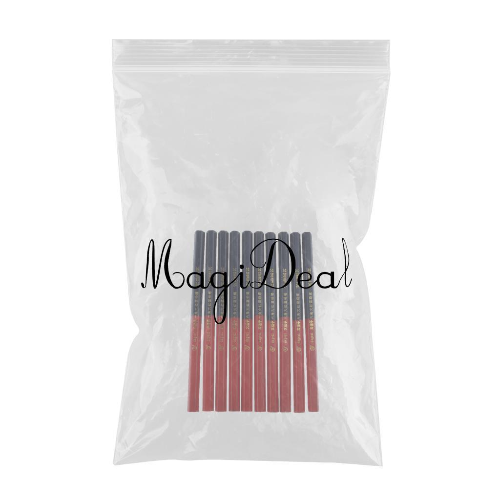 Maxbell Maxbell 10Pcs Carpenter Pencils Blue And Red Lead For DIY Woodworking Marking Tool