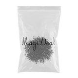 Maxbell 3xGlossy Metal Needle Safety Pins Nickle Plated 500PCS 18mm Black