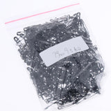 Maxbell 3xGlossy Metal Needle Safety Pins Nickle Plated 500PCS 18mm Black