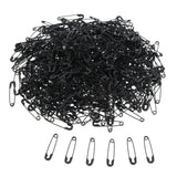 Maxbell 3xGlossy Metal Needle Safety Pins Nickle Plated 500PCS 18mm Black