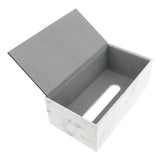 Maxbell Rectangular PU Leather Tissue Box Tabletop Napkin Container -Marble Decor
