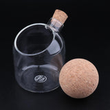 2pcs/Set Glass Food Storage Jar Kitchen Canister for Candy Coffee Tea