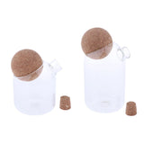 2pcs/Set Glass Food Storage Jar Kitchen Canister for Candy Coffee Tea