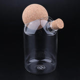 2pcs/Set Glass Food Storage Jar Kitchen Canister for Candy Coffee Tea