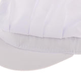 6Pcs Cook Adjustable Kitchen Baker Chef Elastic Cap Hat Catering White+Pink