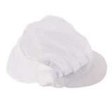 6Pcs Cook Adjustable Kitchen Baker Chef Elastic Cap Hat Catering White+Pink