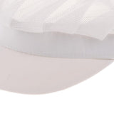 6Pcs Cook Adjustable Kitchen Baker Chef Elastic Cap Hat Catering White+Pink