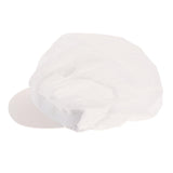 6Pcs Cook Adjustable Kitchen Baker Chef Elastic Cap Hat Catering White+Pink
