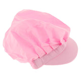 6Pcs Cook Adjustable Kitchen Baker Chef Elastic Cap Hat Catering White+Pink