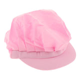 6Pcs Cook Adjustable Kitchen Baker Chef Elastic Cap Hat Catering White+Pink