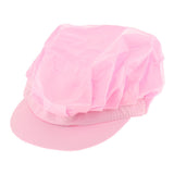 6Pcs Cook Adjustable Kitchen Baker Chef Elastic Cap Hat Catering White+Pink
