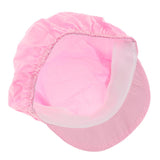 6Pcs Cook Adjustable Kitchen Baker Chef Elastic Cap Hat Catering White+Pink