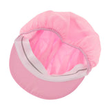 6Pcs Cook Adjustable Kitchen Baker Chef Elastic Cap Hat Catering White+Pink