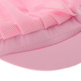 6Pcs Cook Adjustable Kitchen Baker Chef Elastic Cap Hat Catering White+Pink