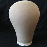 21 Inch Cork Head Canvas Cover Wig Making Mannequin & T-pin & Crochet Hook