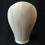 21 Inch Cork Head Canvas Cover Wig Making Mannequin & T-pin & Crochet Hook