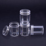 24 Pieces Bead Container Clear Plastic Storage Jar Set for Nail Arts Crafts