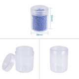 24 Pieces Bead Container Clear Plastic Storage Jar Set for Nail Arts Crafts