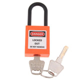 Maxbell 2xSafety Security Lockout Padlock Keyed Different PVC Stainless Steel Orange