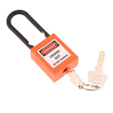 Maxbell 2xSafety Security Lockout Padlock Keyed Different PVC Stainless Steel Orange