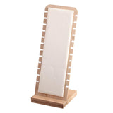 Maxbell Elegant Jewelry Display Desktop Stand L-Shape Suede Leather Necklace Holder