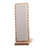 Maxbell Elegant Jewelry Display Desktop Stand L-Shape Suede Leather Necklace Holder