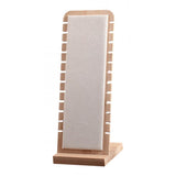 Maxbell Elegant Jewelry Display Desktop Stand L-Shape Suede Leather Necklace Holder