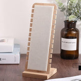 Maxbell Elegant Jewelry Display Desktop Stand L-Shape Suede Leather Necklace Holder