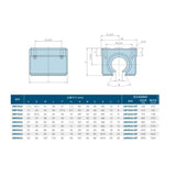 Maxbell Ball Bearing Aluminum Carriage Block for SBR Linear Rail SBR40UU