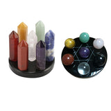 Maxbell Crystal Qixing Array Ornament Miniature Office Home Desktop Decor column