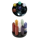Maxbell Crystal Qixing Array Ornament Miniature Office Home Desktop Decor column