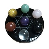 Maxbell Crystal Qixing Array Ornament Miniature Office Home Desktop Decor Ball