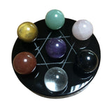 Maxbell Crystal Qixing Array Ornament Miniature Office Home Desktop Decor Ball