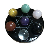 Maxbell Crystal Qixing Array Ornament Miniature Office Home Desktop Decor Ball