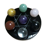 Maxbell Crystal Qixing Array Ornament Miniature Office Home Desktop Decor Ball