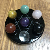 Maxbell Crystal Qixing Array Ornament Miniature Office Home Desktop Decor Ball