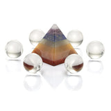 Maxbell 3D Crystal Qixing Array Ornament Cut Glass Miniature Desktop Decor Golden