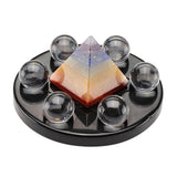 Maxbell 3D Crystal Qixing Array Ornament Cut Glass Miniature Desktop Decor Golden