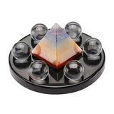 Maxbell 3D Crystal Qixing Array Ornament Cut Glass Miniature Desktop Decor Golden